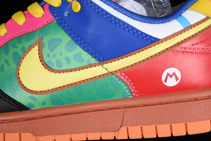 All categories Nk SB Dunk series Nk SB Dunk Low low-top sneakers Nk Dunk Low Mario customized rainbow color SB low-top sports and leisure sneakers DH0952-100